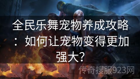 全民乐舞宠物养成攻略：如何让宠物变得更加强大？