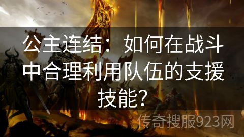 公主连结：如何在战斗中合理利用队伍的支援技能？