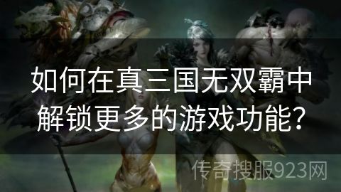 如何在真三国无双霸中解锁更多的游戏功能？