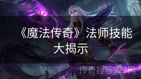 《魔法传奇》法师技能大揭示