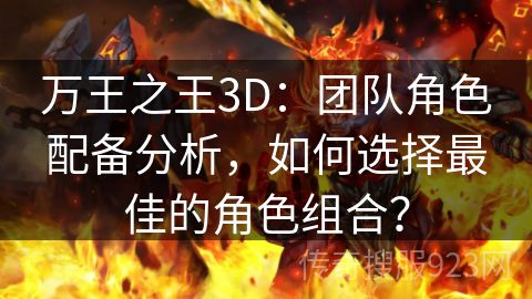 万王之王3D：团队角色配备分析，如何选择最佳的角色组合？