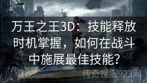 万王之王3D：技能释放时机掌握，如何在战斗中施展最佳技能？