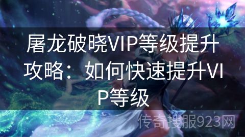 屠龙破晓VIP等级提升攻略：如何快速提升VIP等级