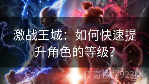 激战王城：如何快速提升角色的等级？