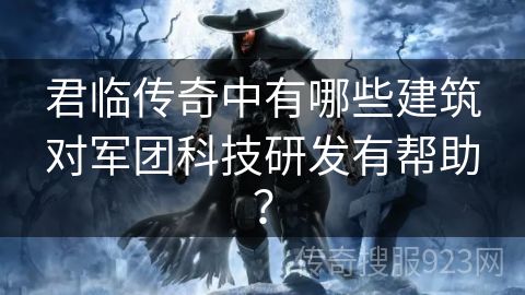 君临传奇中有哪些建筑对军团科技研发有帮助？