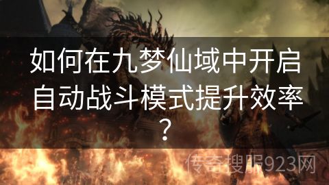 如何在九梦仙域中开启自动战斗模式提升效率？