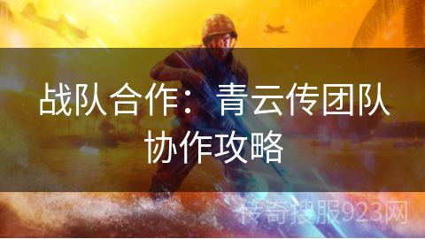 战队合作：青云传团队协作攻略