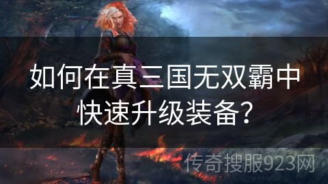 如何在真三国无双霸中快速升级装备？