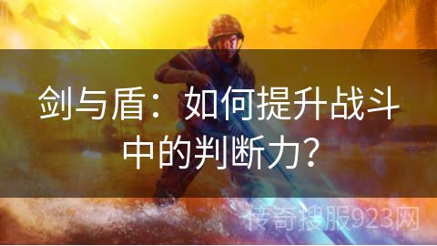 剑与盾：如何提升战斗中的判断力？