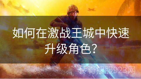 如何在激战王城中快速升级角色？