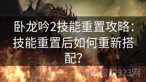 卧龙吟2技能重置攻略：技能重置后如何重新搭配？