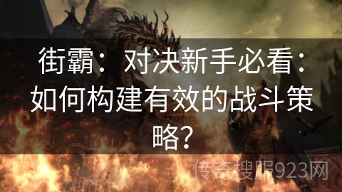 街霸：对决新手必看：如何构建有效的战斗策略？