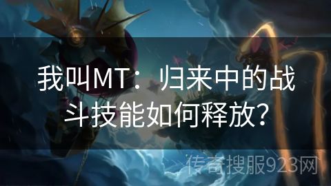 我叫MT：归来中的战斗技能如何释放？