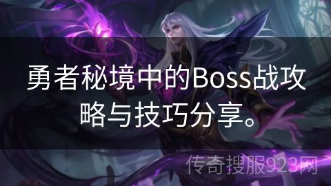 勇者秘境中的Boss战攻略与技巧分享。