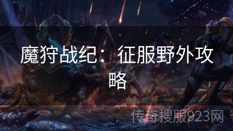 魔狩战纪：征服野外攻略