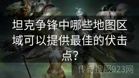 坦克争锋中哪些地图区域可以提供最佳的伏击点？