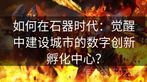 如何在石器时代：觉醒中建设城市的数字创新孵化中心？